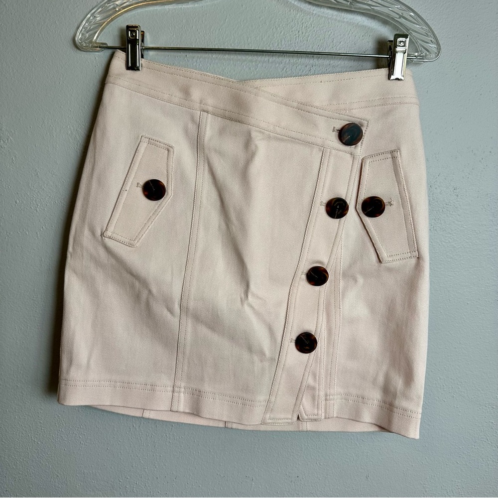 Significant Other Amora Skirt US 6 Musk Pink Button Mini New With Tags Chic
